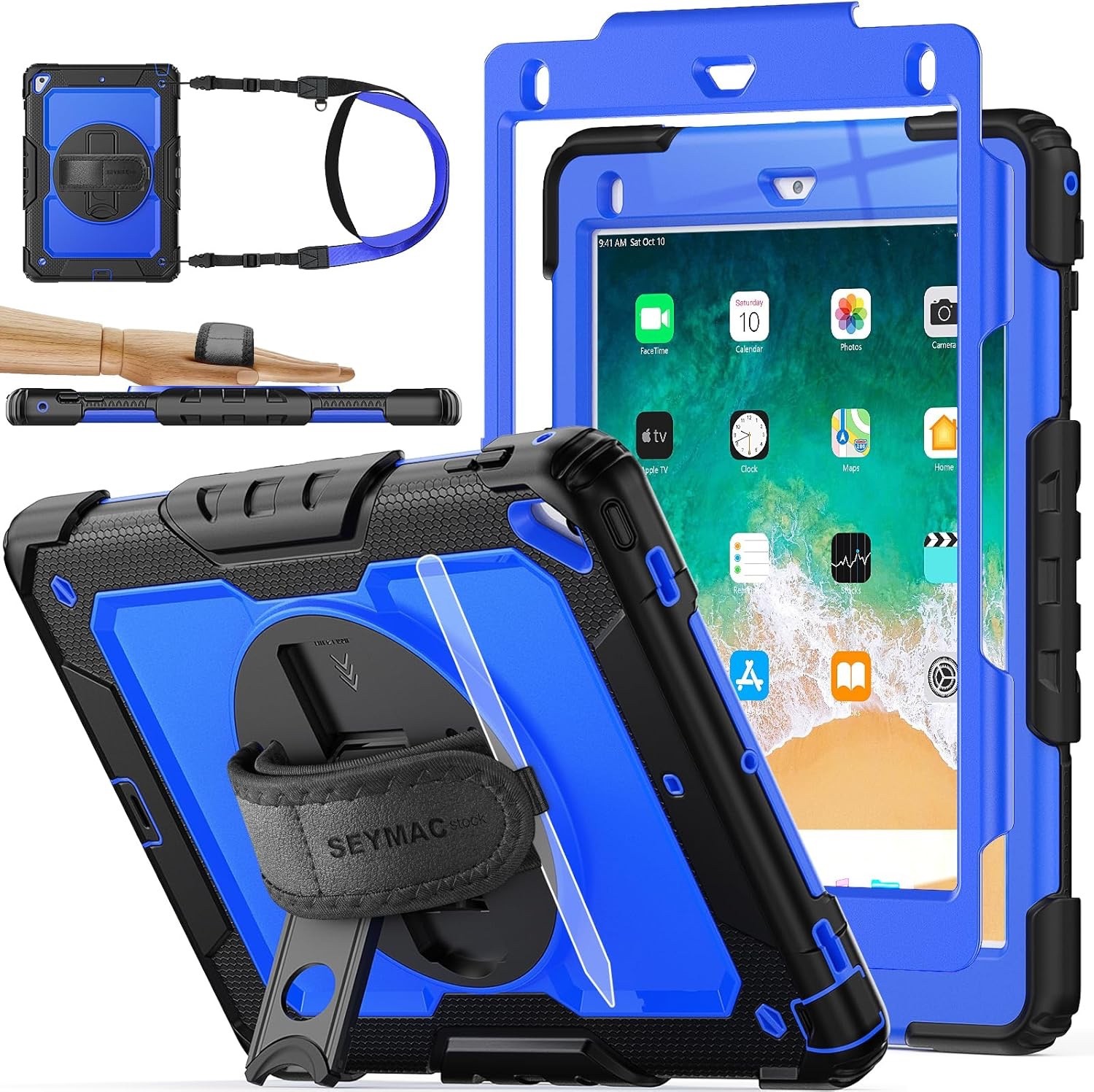 SEYMAC Stock Case For IPad 6th / 5th Generation Case/Air 2 / Pro 9.7 Inch, Heavy