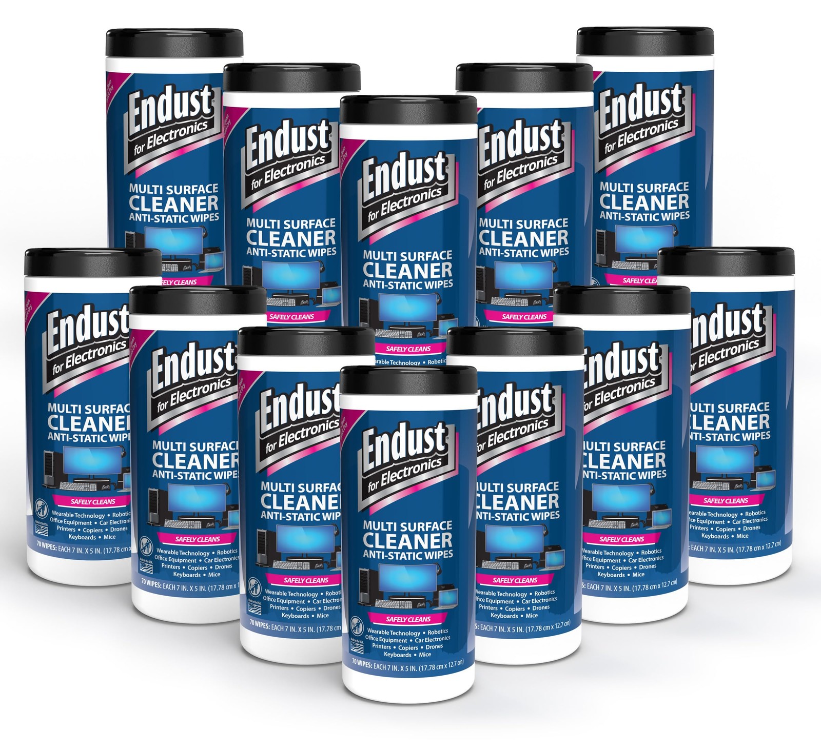 For Electronics; Multi-Surface, Anti-Static, Electronics Cleaning Wipes; Alco...