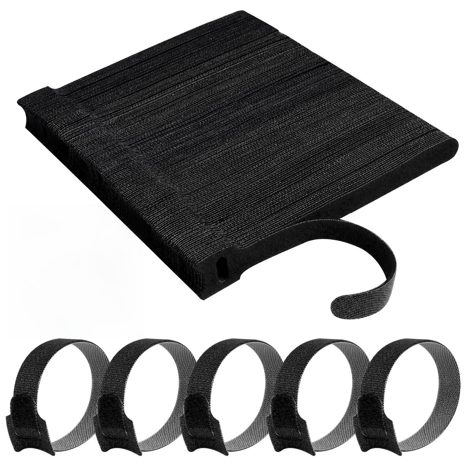 MVYC 240PCS 6 Inch Cable Ties- Hook and Loop Reusable Wire Ties for Cable Man...