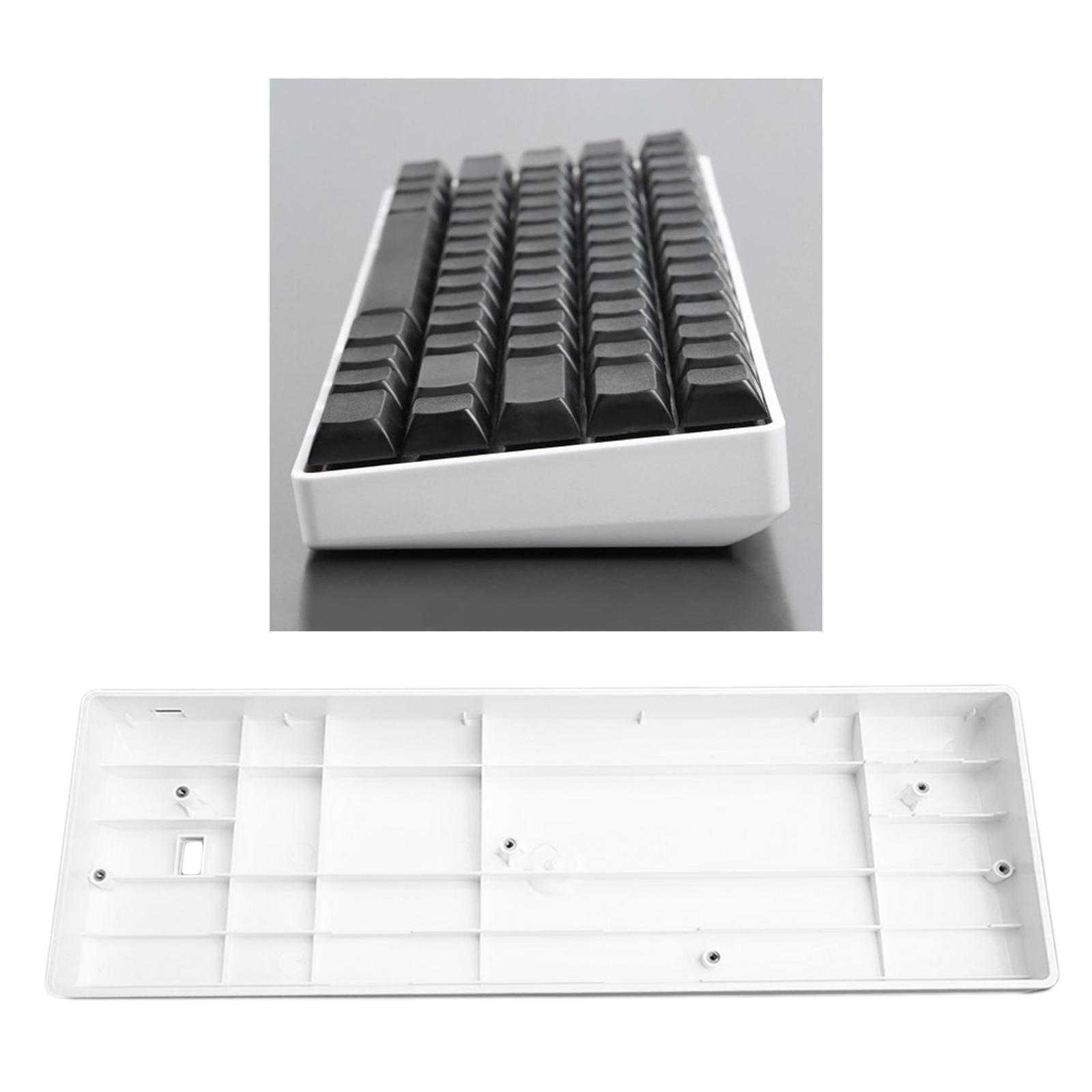 60% Compact  Plastic Keyboard Case Compatible with GH60 POKER2 POK3R white