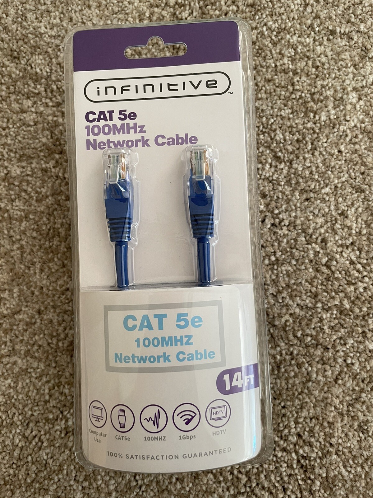 Infinitive CAT 5e 100MHZ Network Cable 14ft