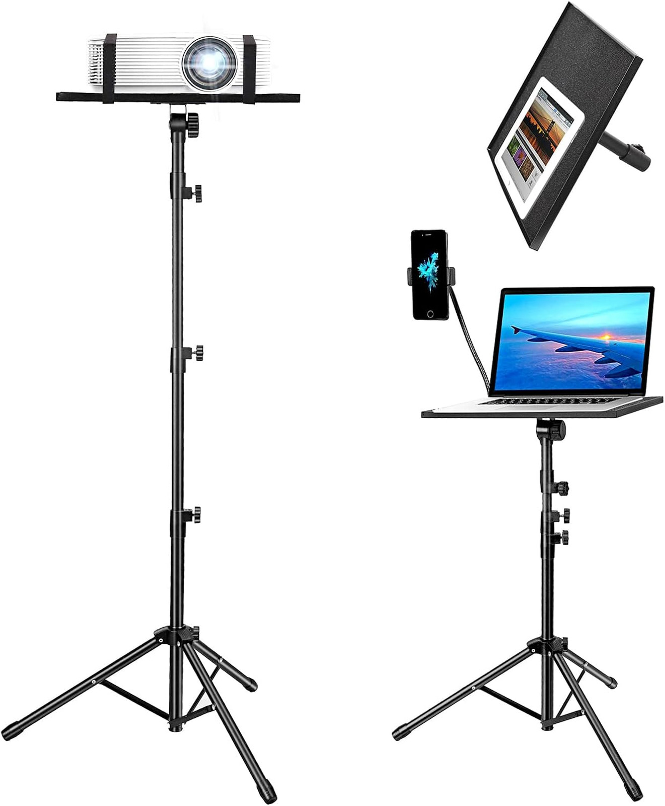 Laptop Projector Tripod Stand, Universal Portable Floor Holder Mount Stand for