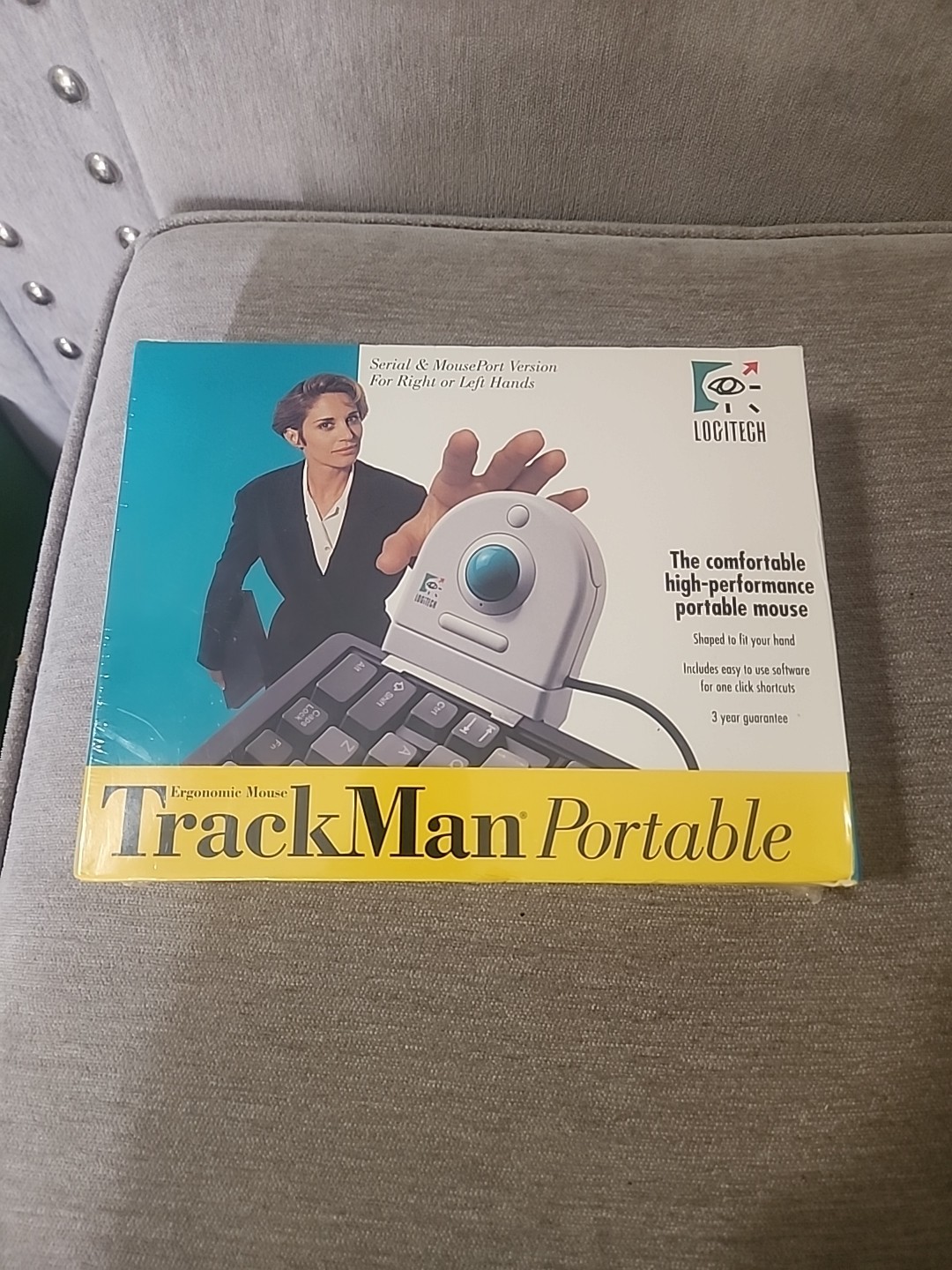 Logitech Trackman Portable Mouse Ergonomic Mouse Model #4094 New Sealed 1993