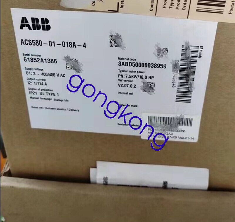 1pc ABB ACS580-01-018A-4 frequency converter 3PH 7.5KW