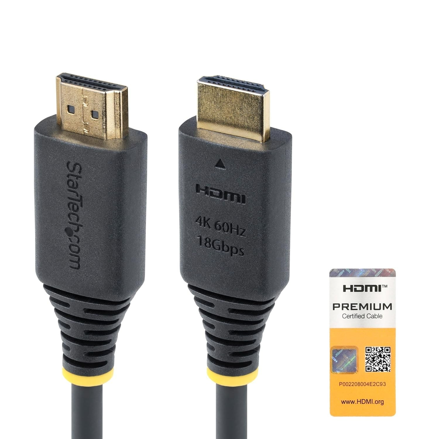 StarTech.com - HDMI2-CABLE-4K60-10F - 10ft High Speed HDMI Cable - Black