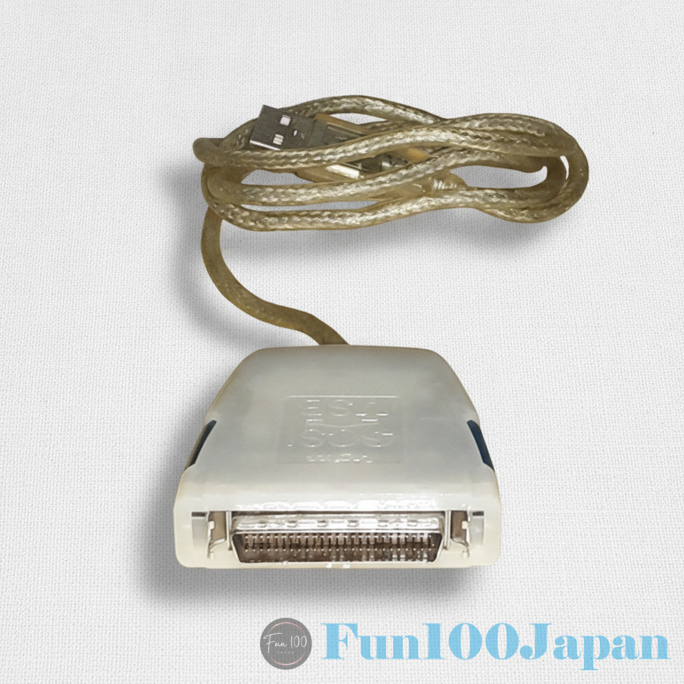 Logitec LUB-SC USB to SCSI-2 Conversion Adapter Cable w/ Driver CD Tested Japan