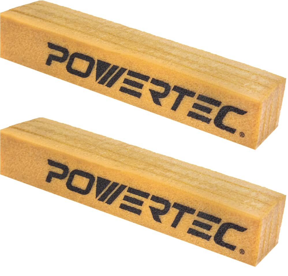 POWERTEC 71407-P2 Abrasive Cleaning Stick 12" 2-Pack Natural Rubber Woodworking