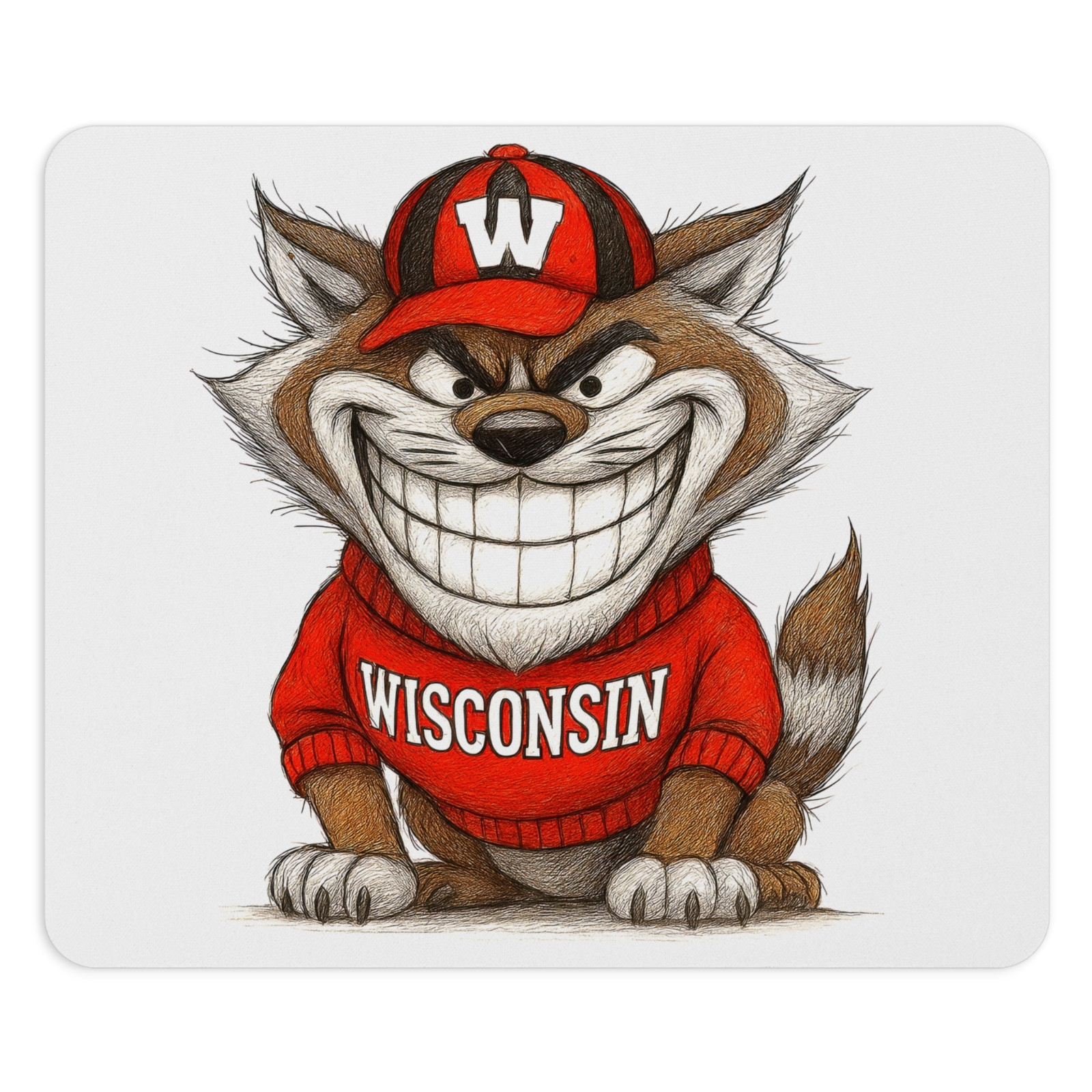 Wisconsin Badgers Mouse Pad 9.5"x8" On, Wisconsin Fan Gift - Desk Accessory