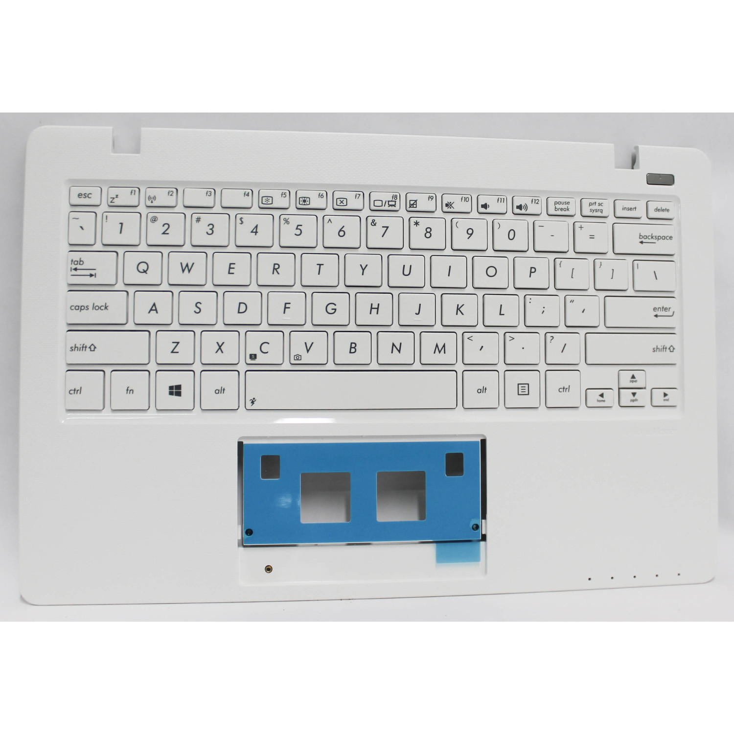 90NB02X1-R30280 ASUS Palmrest Top Cover w/US Keyboard w/o Touchpad White Grade A
