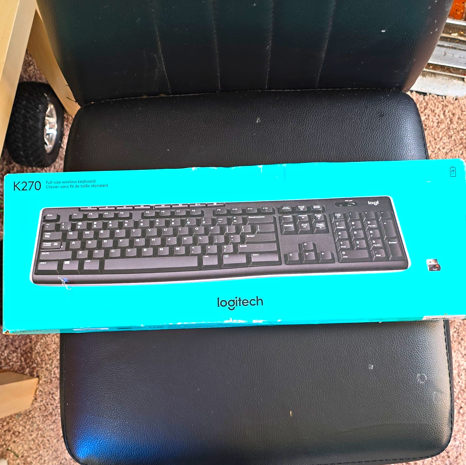 Logitech K270 Full-Size Wireless Keyboard Black QWERTY (Standard) English