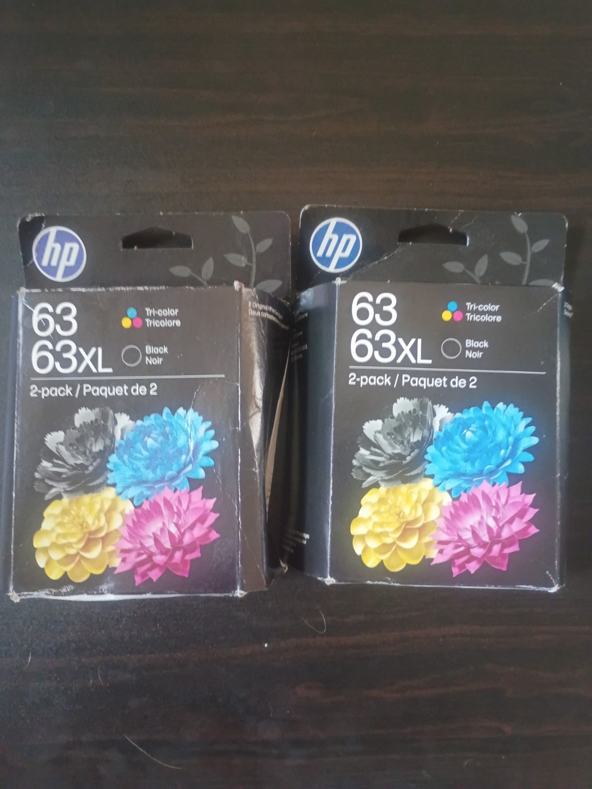 HP (2 Boxes) L0R48AN#RFD 63 Clr/63XL Blk Ink Cartridge Combo 6-Pk EXP:7/27 NEW