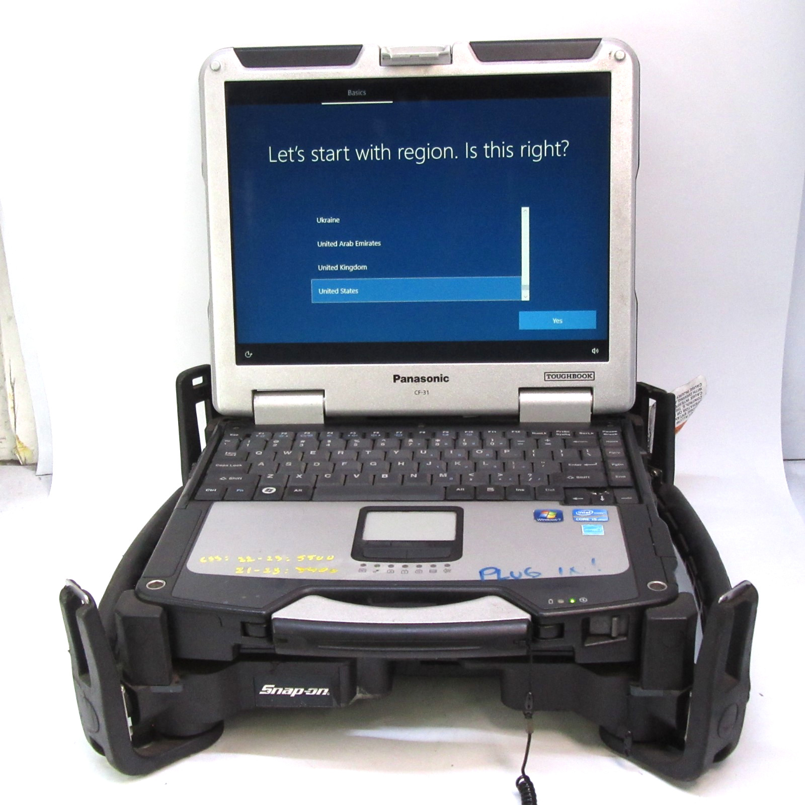 Panasonic Toughbook CF-31 TIS Techstream Snap-On Cradle 13.1" Laptop T12-D1