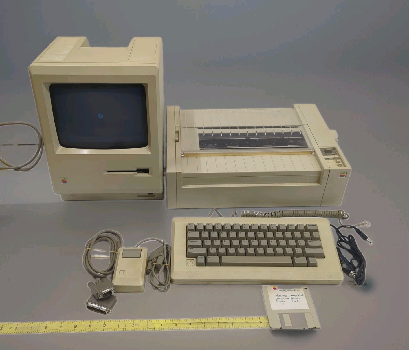 1984 APPLE MACINTOSH 128K FIRST MAC Model M0001 INCLUDES PRINTER (Tested)