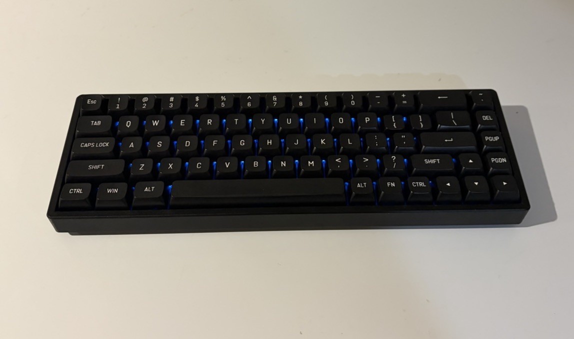 Keychron K6 Pro Custom Built Mechanical Keyboard with Black Doubleshot Keycaps