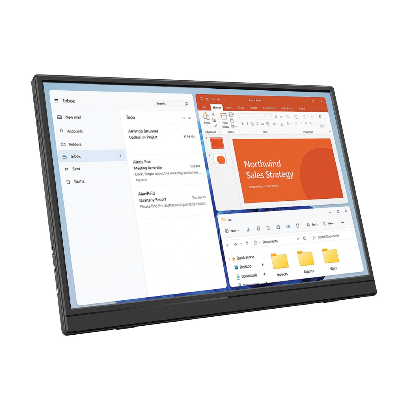 Laser 14 Inch USB-C Portable Monitor 1920 x 1200 IPS Black