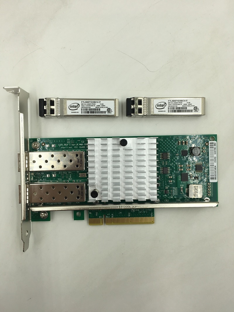 Intel 82599ES Dual Port X520-DA2 E10G42BTDA+2PC Intel FTLX8571D3BCV E10GSFPSR