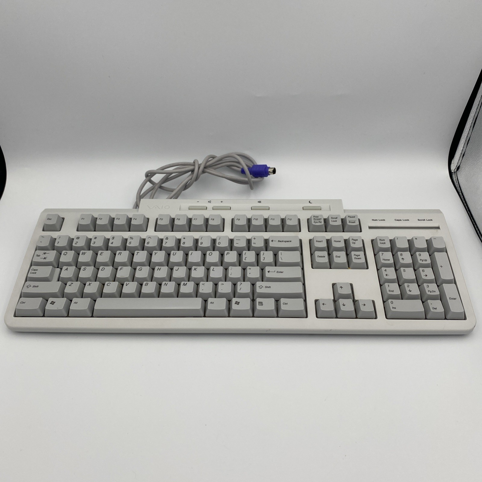 Sony Vaio PCVA-KB4P/U PS/2 Wired Computer Keyboard Cleaned Tested Works Vtg
