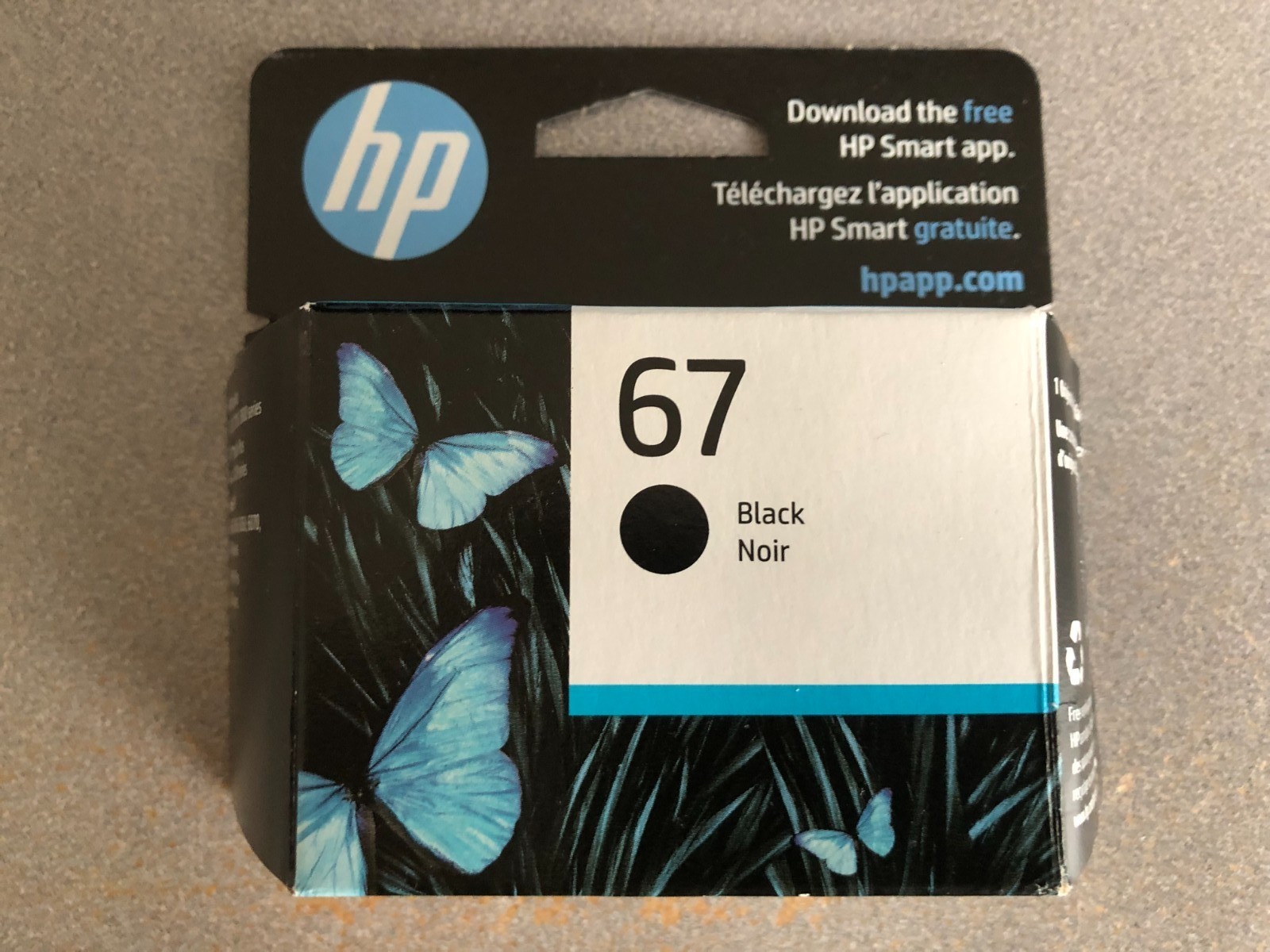 1 PACK HP 67 Black Ink Cartridge Inkjet Genuine for HP Printer 3YM56AN