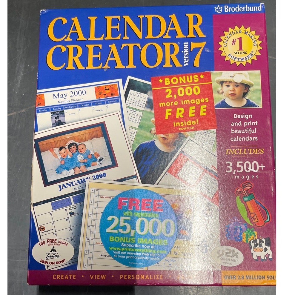 PC Lifestyles: Calendar Creator Version 7 By Broderbund (1999)