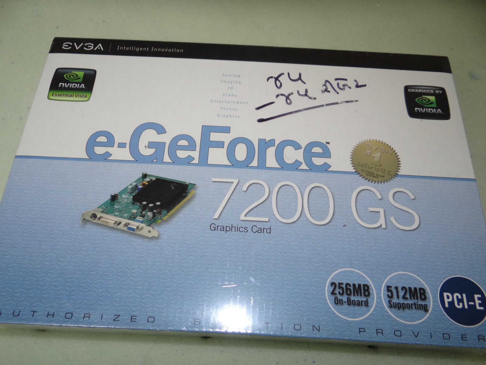  EVGA NVIDIA e-GeForce 7200 GS Graphics Card NEW 