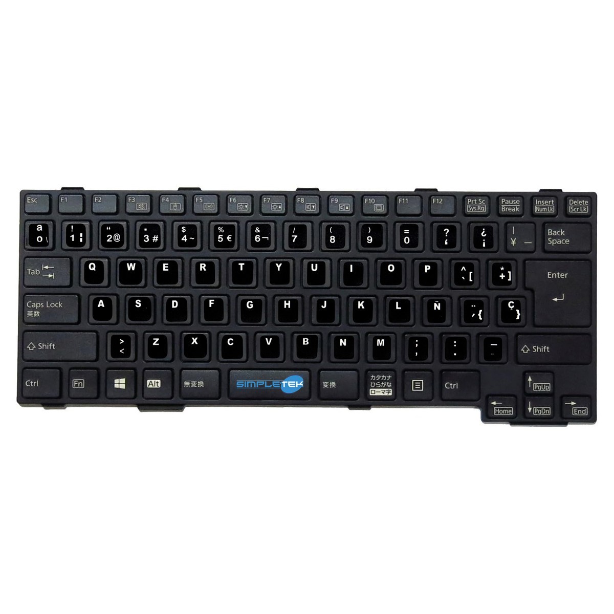 Fujitsu Original Keyboard + Spanish Qwerty Layout Stickers A552 A553 A572_