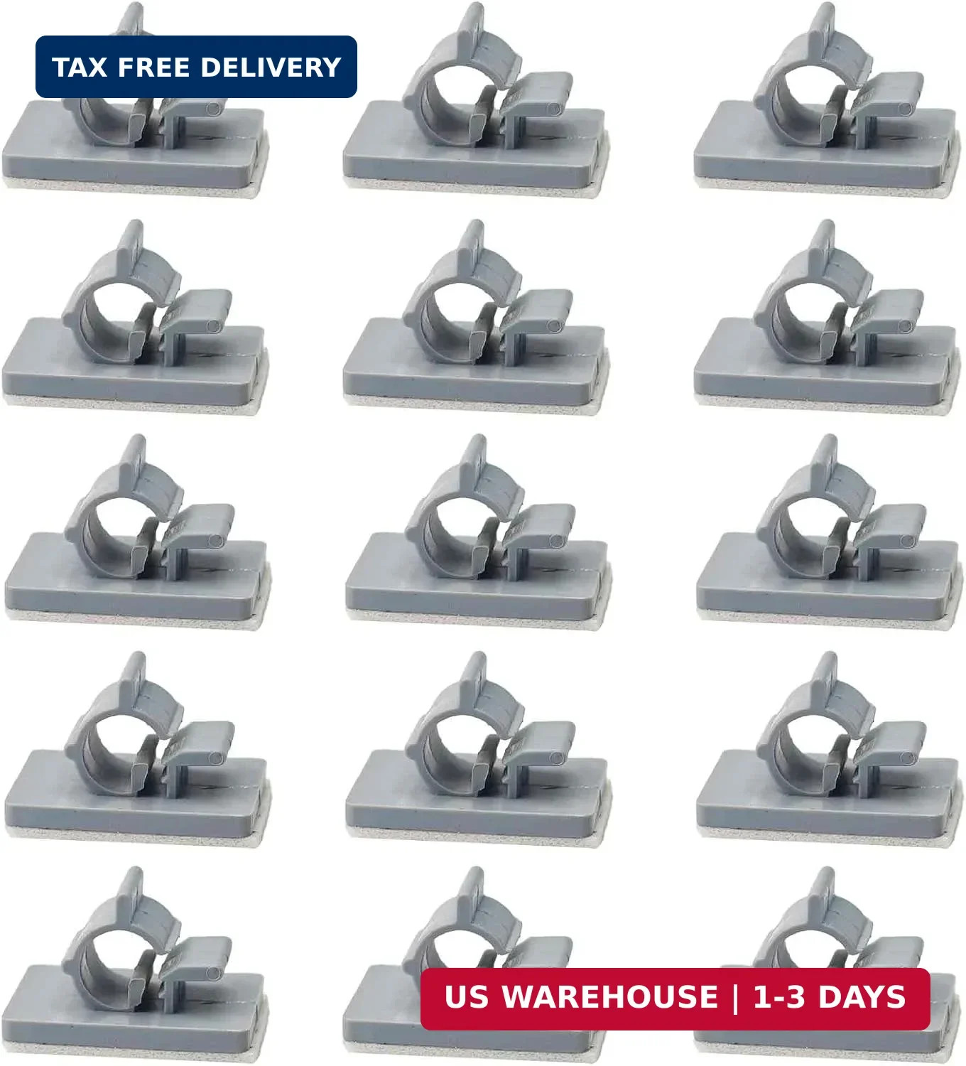 15PCS 1/4 Inch RO Tubing Holder Clips for Water Line, Self-Adhesive Cable Manage