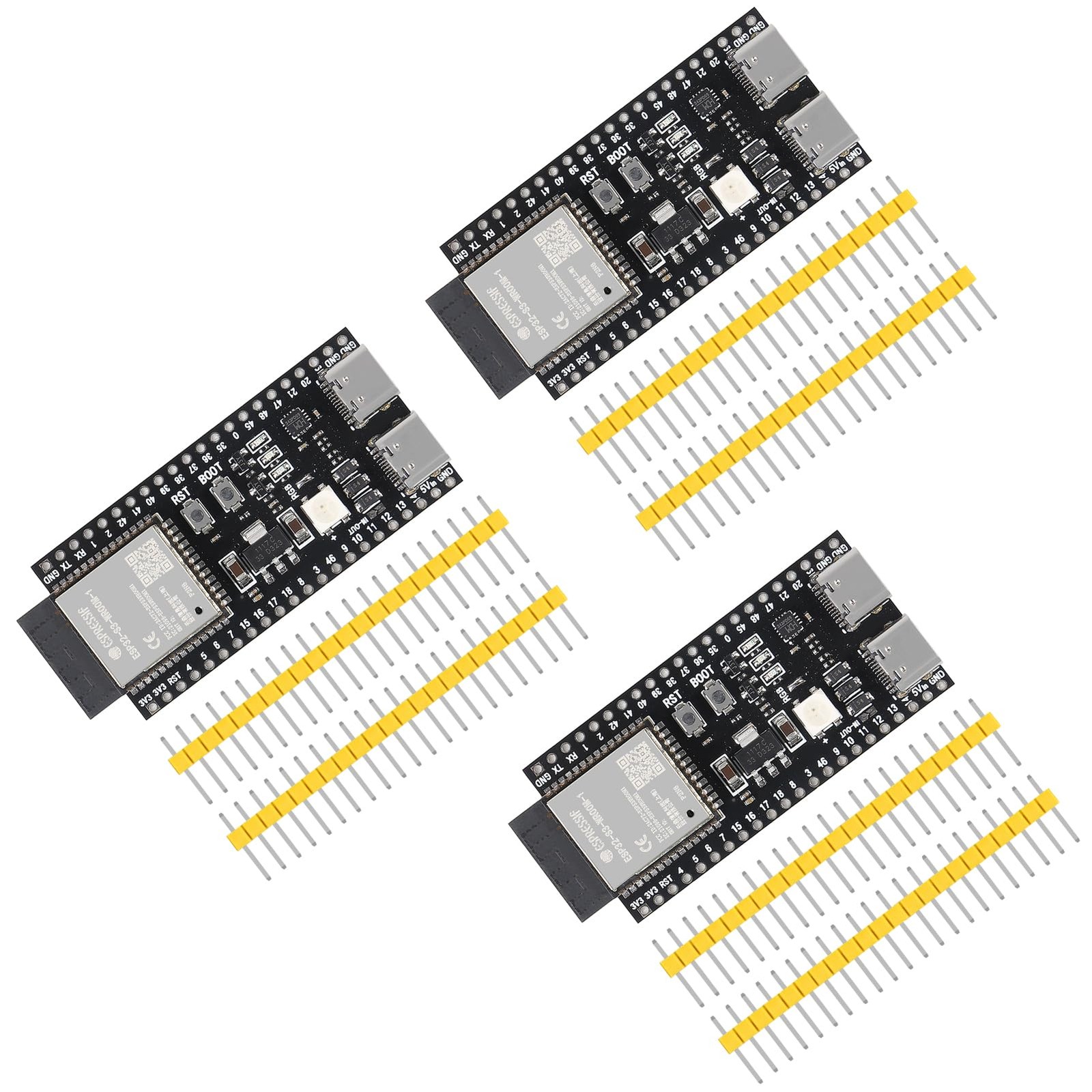 3 PCS ESP32S3DevKitC1N16R8 Development Board WiFi BLE MCU Arduino Module