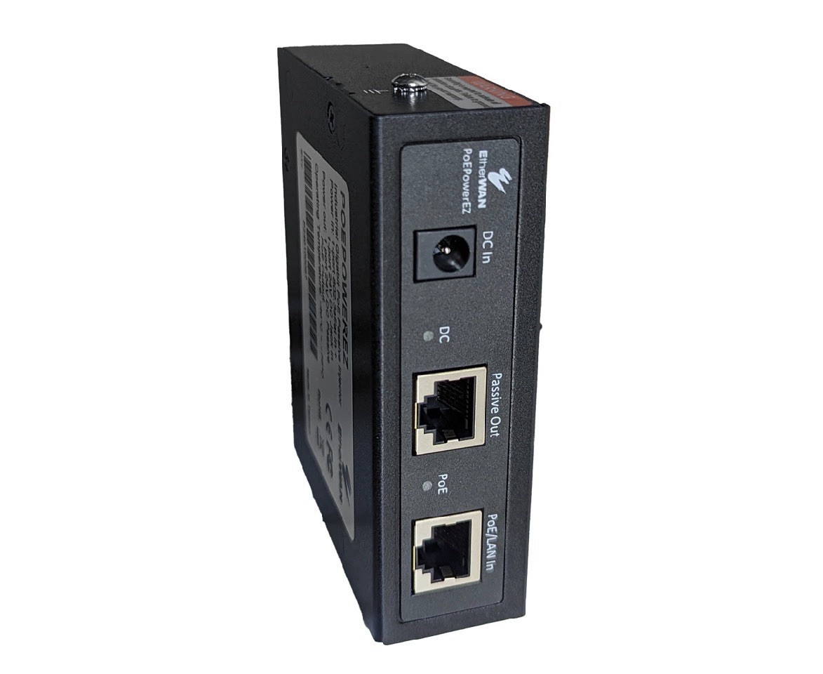 Etherwan Industrial Gigabit PoE Passive Injector