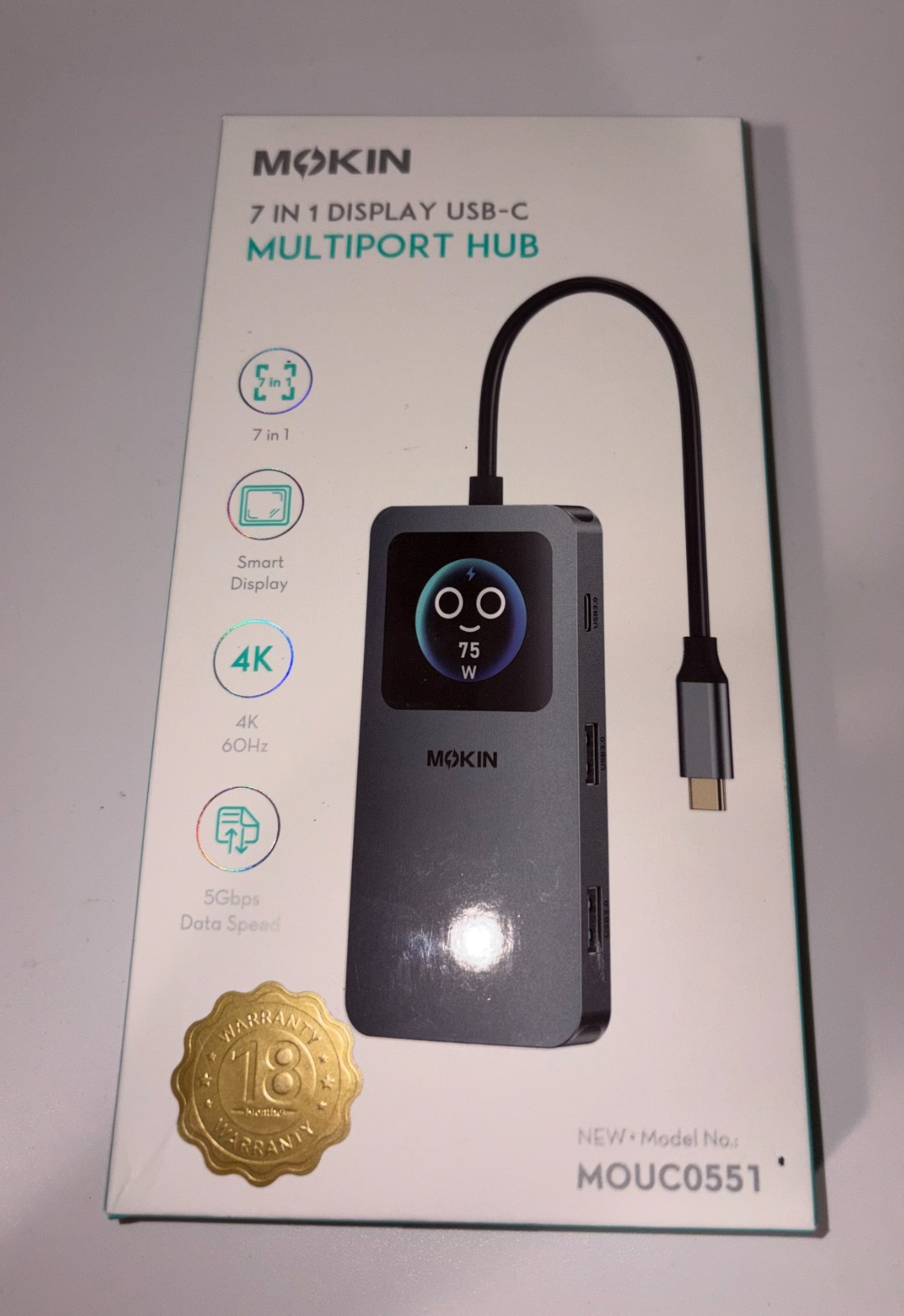 Mokin 7 In 1 USB-C Hub - BRAND NEW, NEVER USED