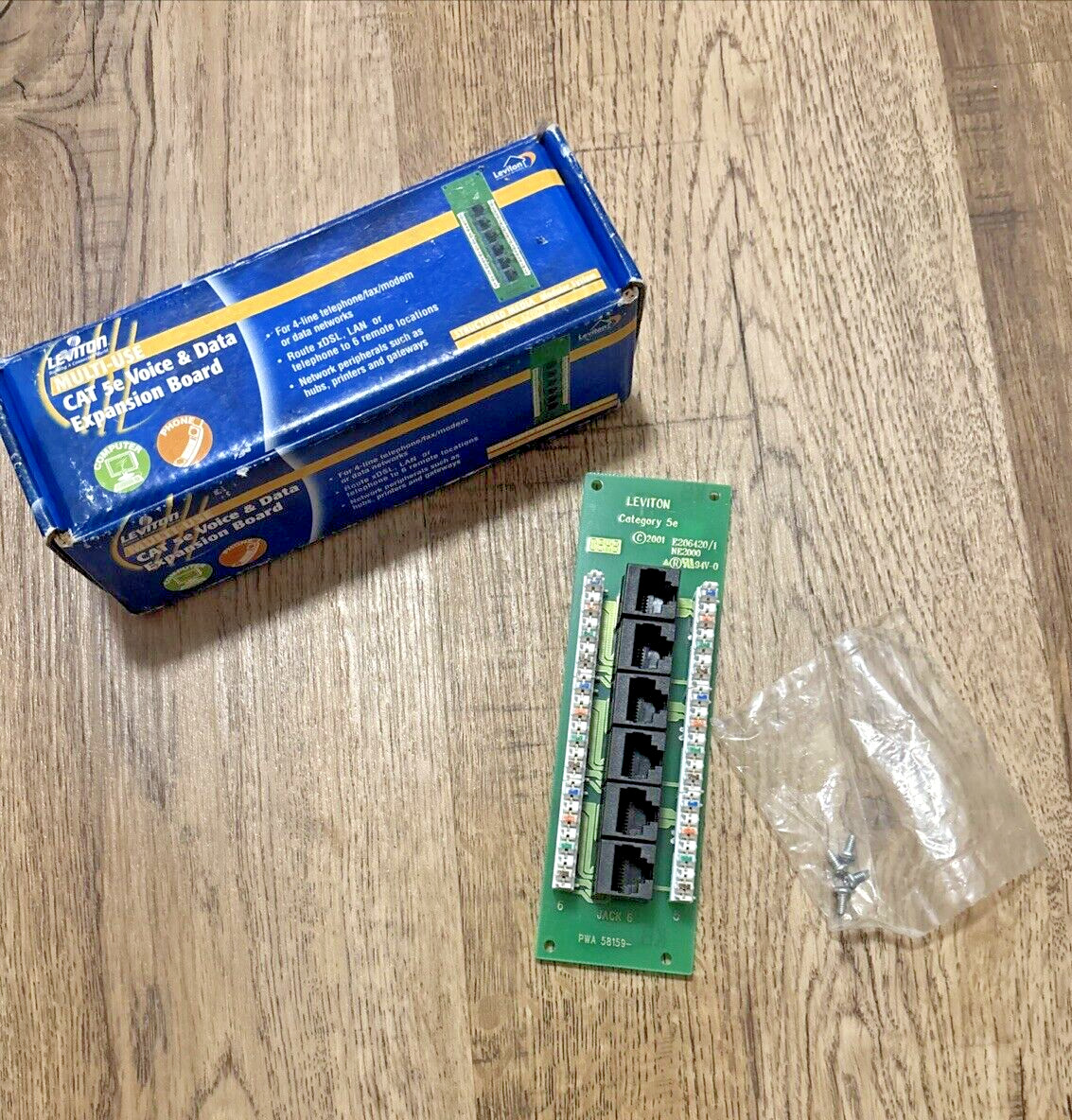 Leviton Media Cat5e RJ45 Voice & Data Expansion Board Module 47603-C5 Easy MACs