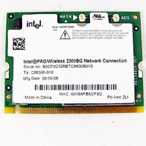 Intel PRO/Wireless 2200BG Model PD9WM3B2200BG WiFi Gateway Acer Dell 