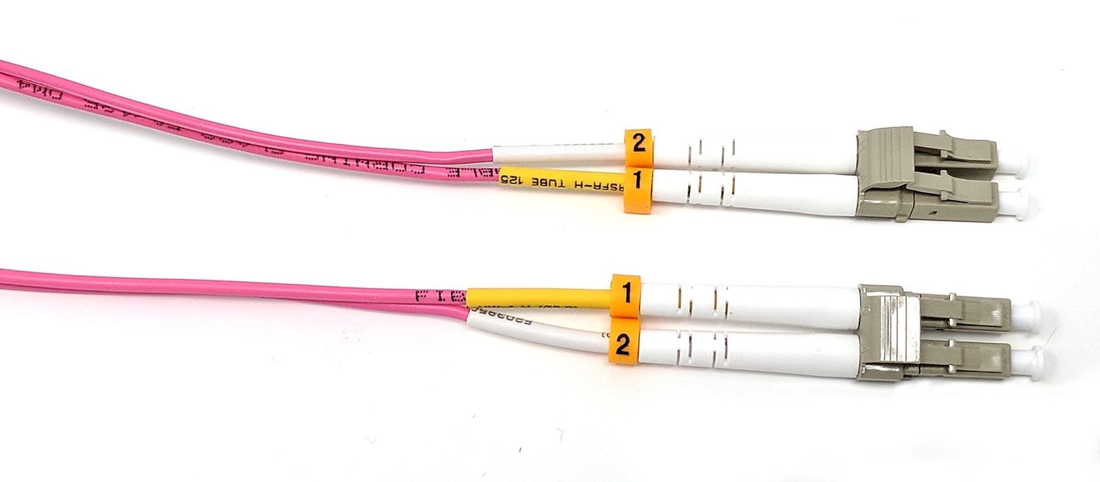1.5M 40GB OM4 Multimode Duplex Fiber Optic Cable 50/125 LC Magenta Patch Cable