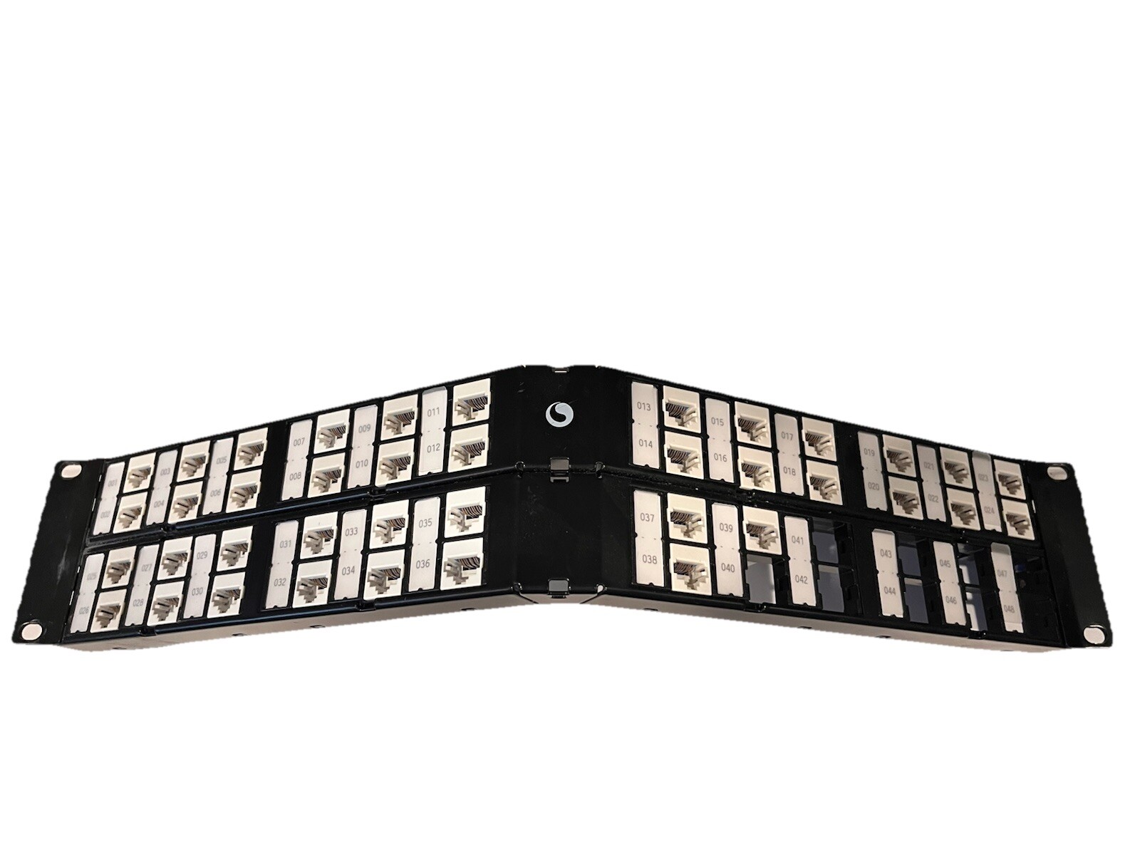 CPPA-UDDM-M-2U-48 760207308 Angled CommScope Patch Panel + Mgnt Bar w/ 39 UNJ10G