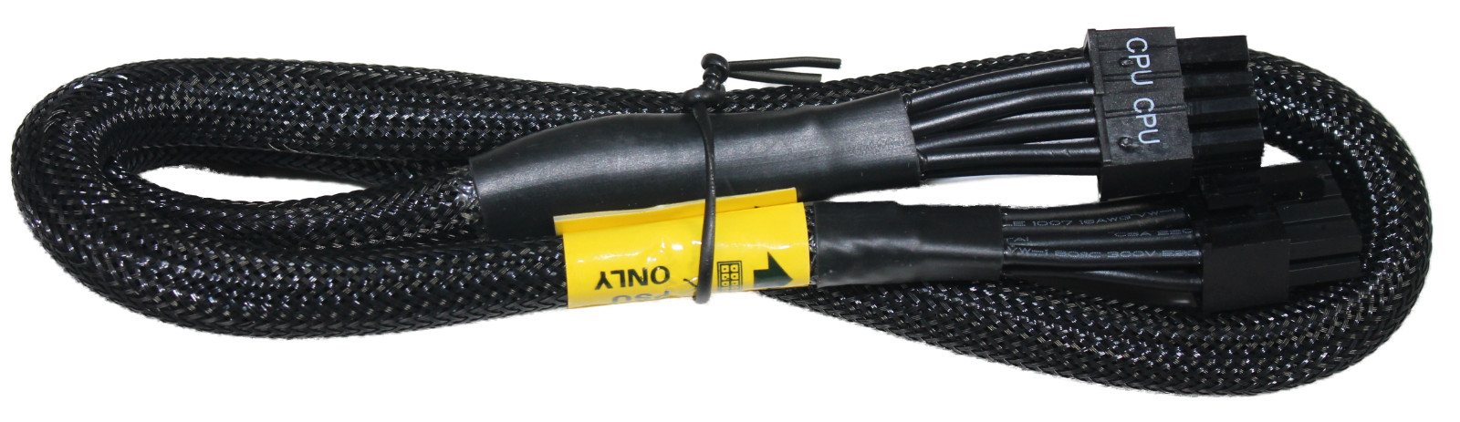 Universal 8-Pin Modular PSU to Dual 4-Pin EPS12V CPU Power Cable | 26 Inches