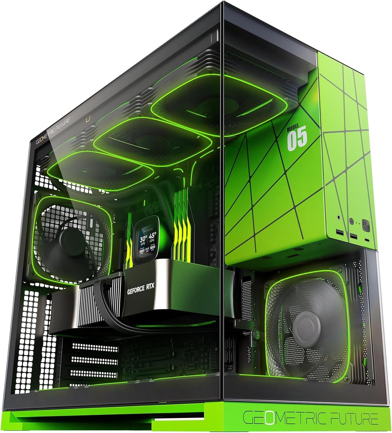 Geometric Future M5 Gaming Case Mid Tower Black