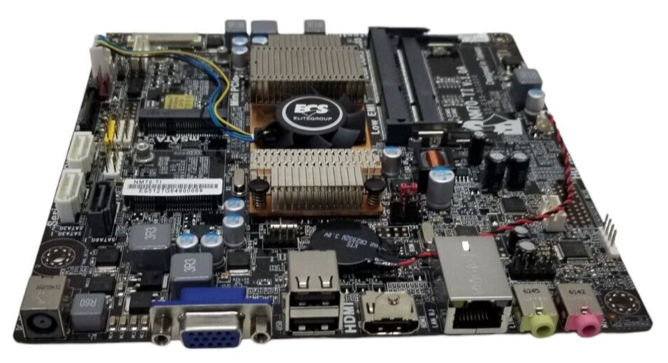 ECS NM70-TI (V1.0A) Intel Celeron 847/807 Intel NM70 Thin Mini-ITX Motherboard