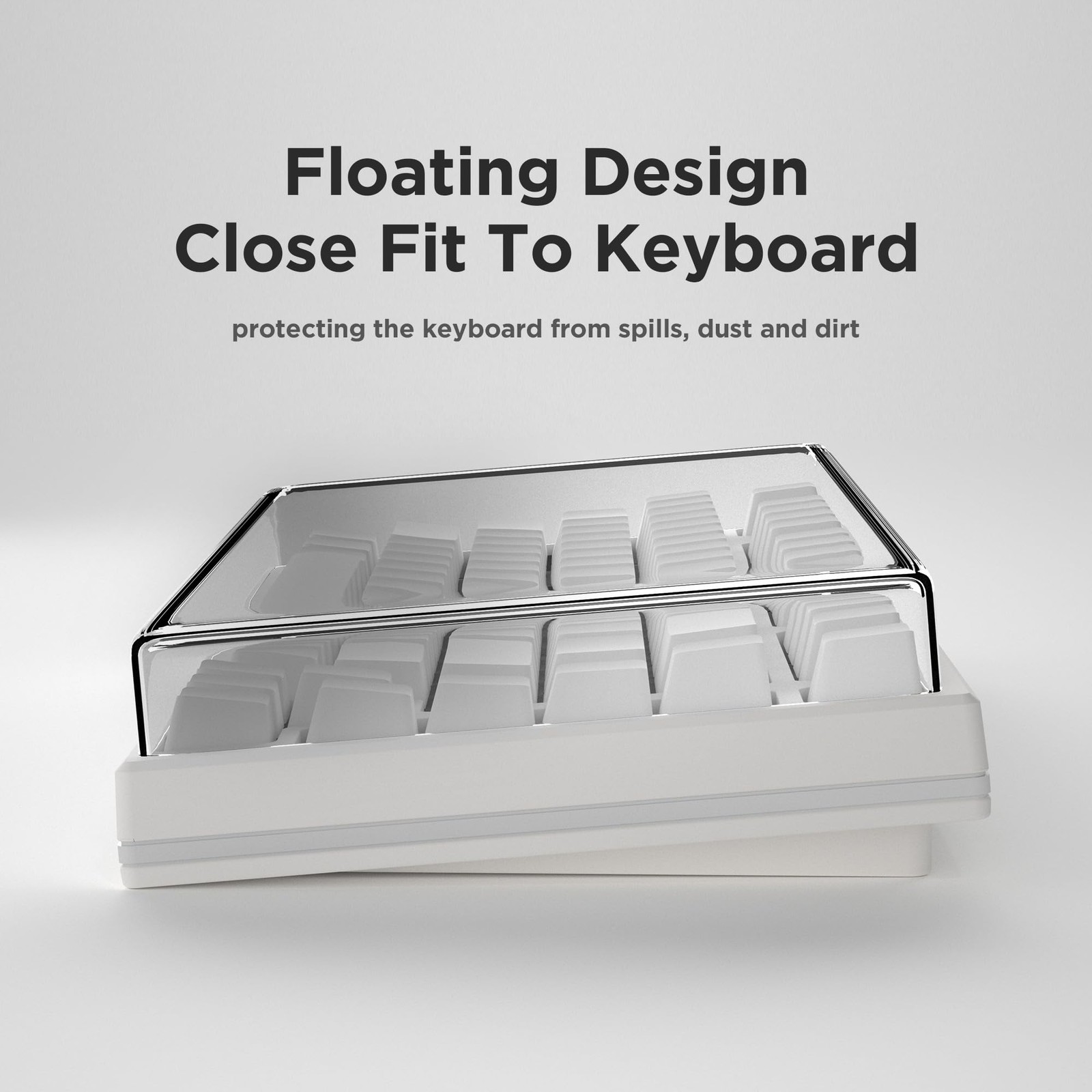 YUNZII Gradient Clear Acrylic Keyboard Cover - COVER ONLY