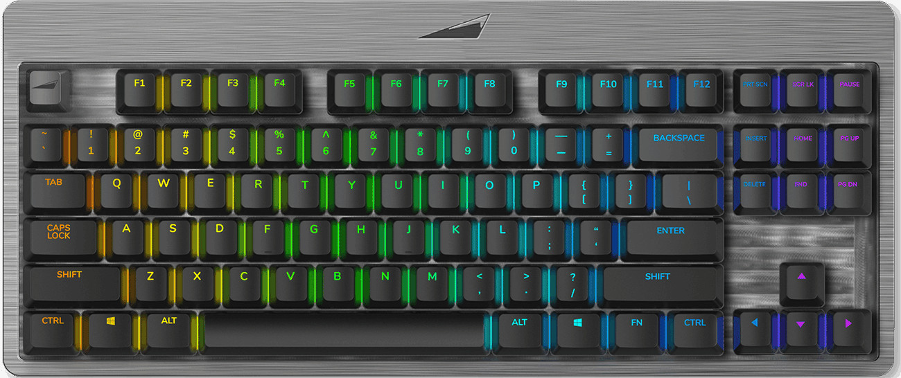 Mountain Everest Core Mechanical Gaming Keyboard, Cherry Red Silent, Grey Alum