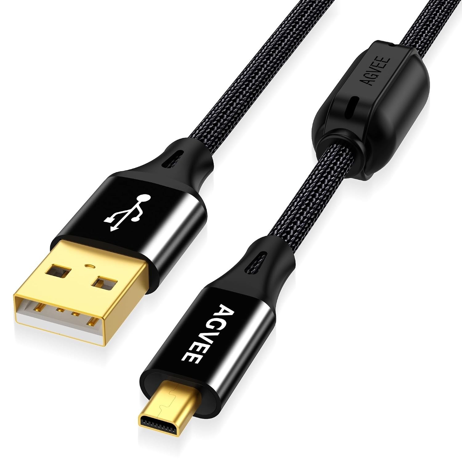 AGVEE 6.6ft USB Data Transfer Braided Cable, USB to 8 Pin Micro USB C 👀*......