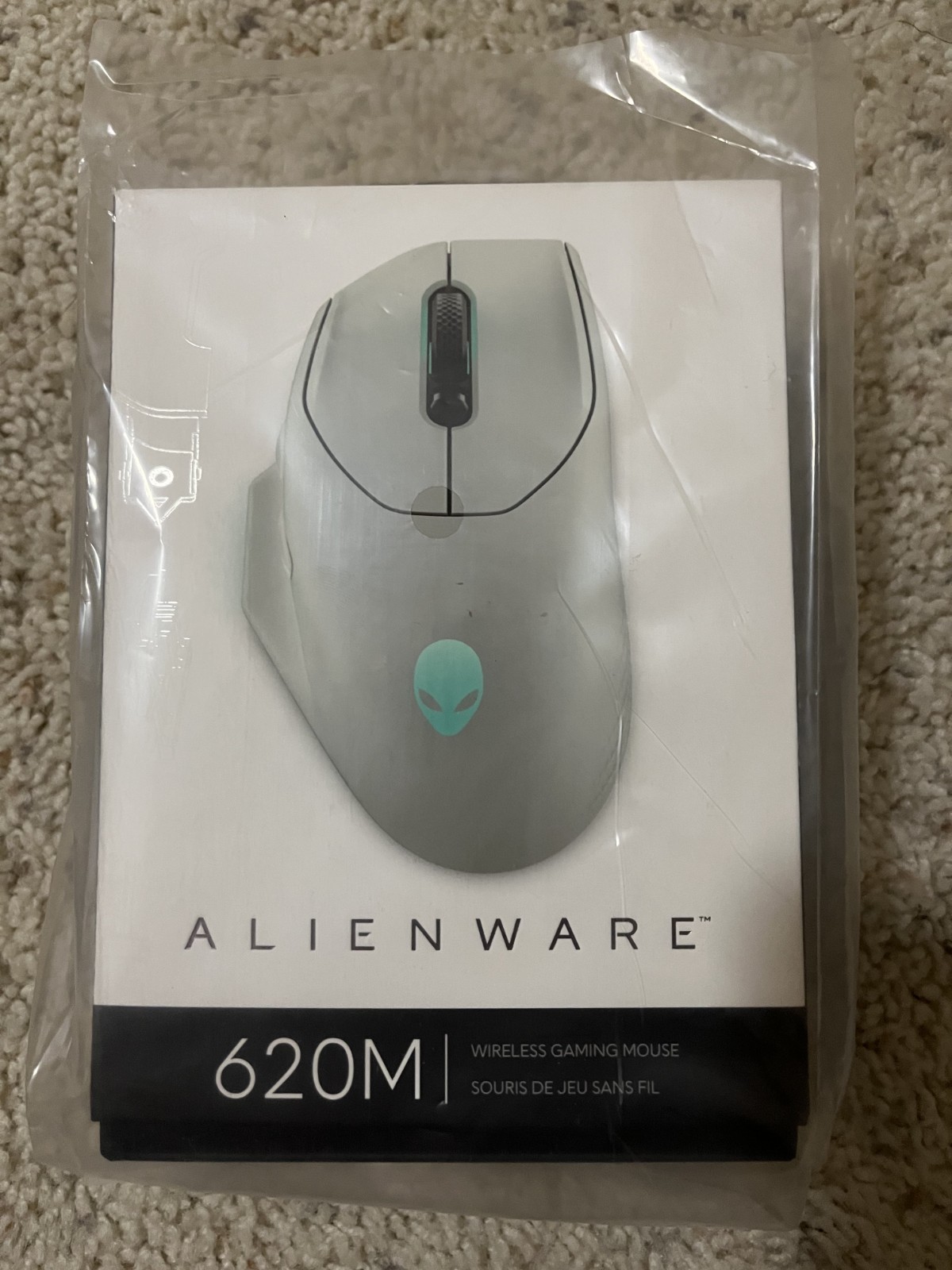 NEW SEALED Alienware AW620M Wireless Optical Gaming Mouse 26,000 DPI Lunar Light