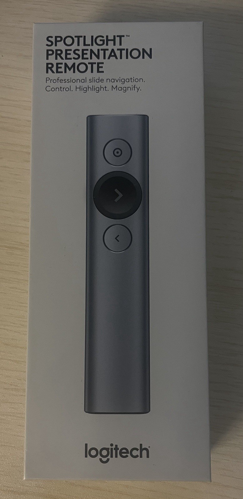 Logitech Spotlight Presentation Remote Pointer USB-C – Tested Working – Complete