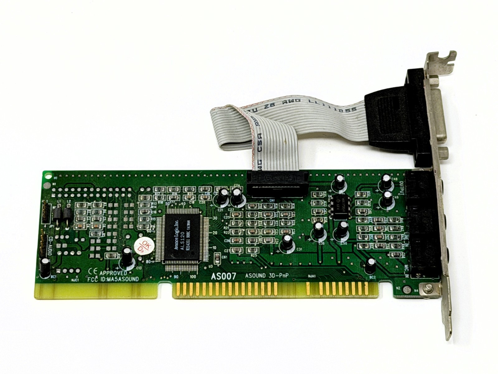 Vintage ASound Gold AS007 ALS120 16-Bit ISA Sound Card 3D PnP Game MIDI DOS