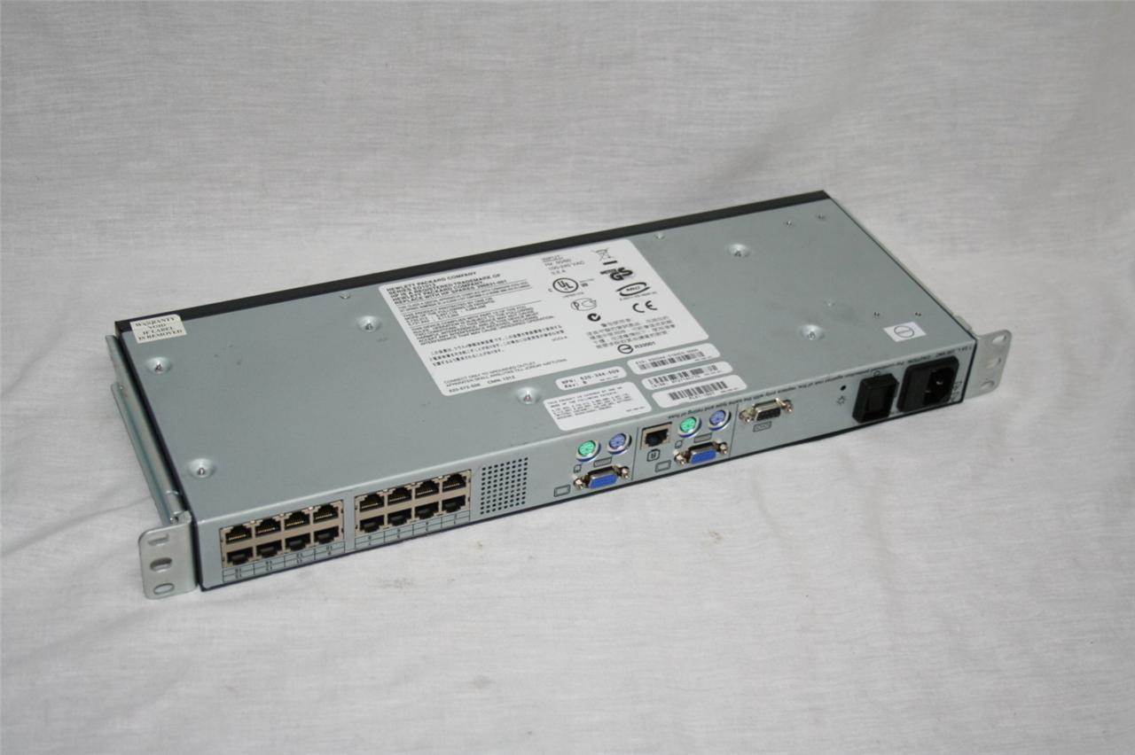 HP 520-344-509 16 PORT Server KVM CONSOLE SWITCH Keyboard Video Mouse NO POWER