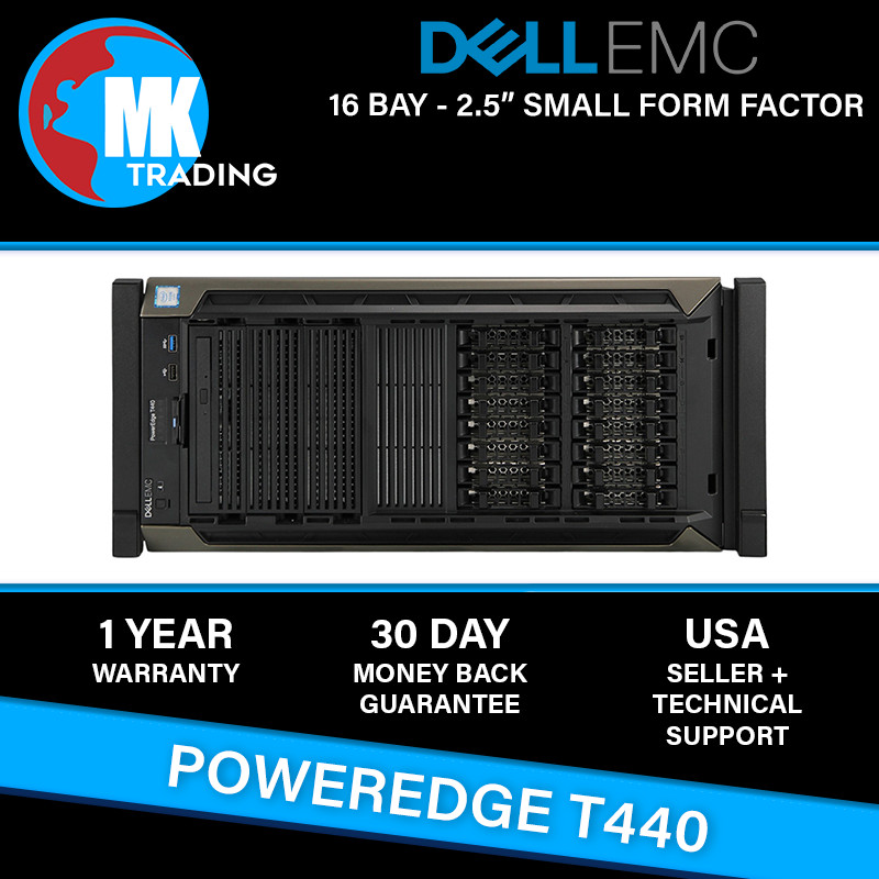 Dell PowerEdge T440 16B SFF 5U Server -V3- Choose CPU/RAM/Drives - Wholesale