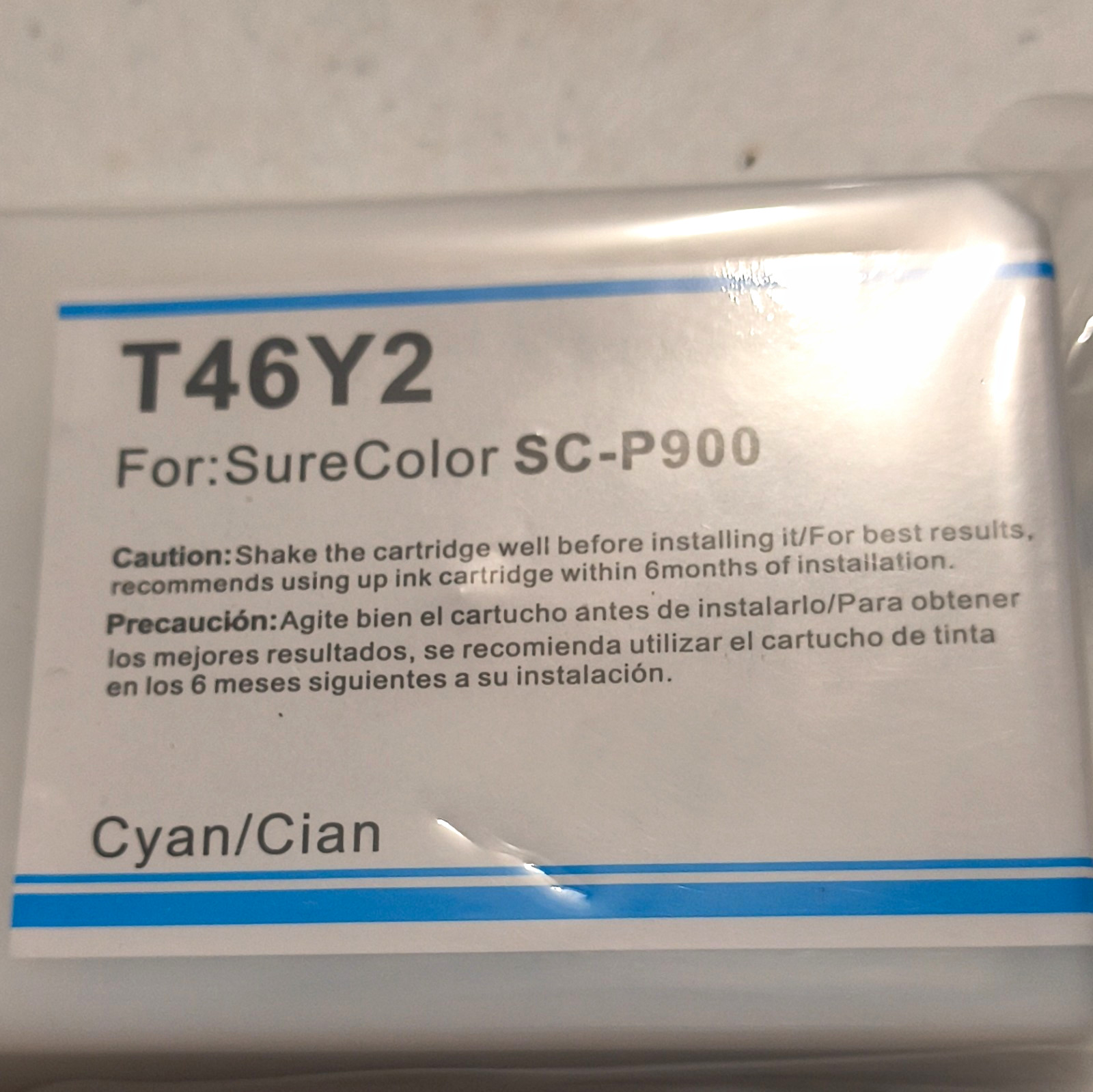 T46Y2 Cyan Compatible Inkjet Ink Cartridge for Epson SureColor SC-P900