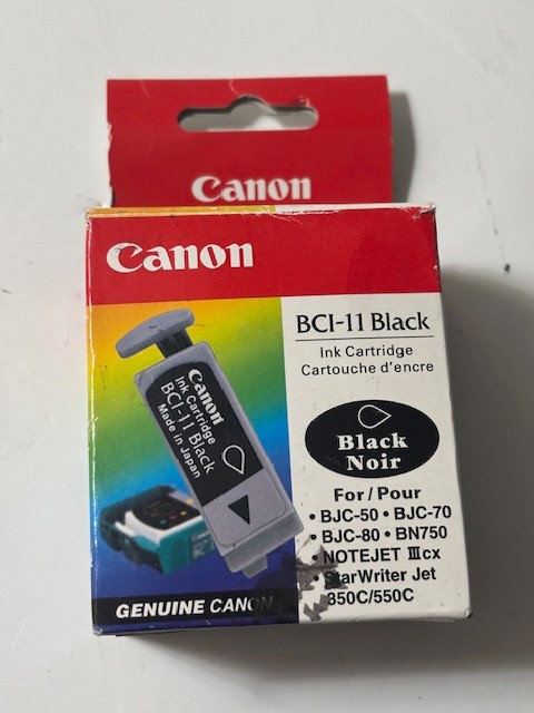 Canon, BC1-11 Black Printer Cartridge.  NIB. Open Box Complete Sealed Cartridges