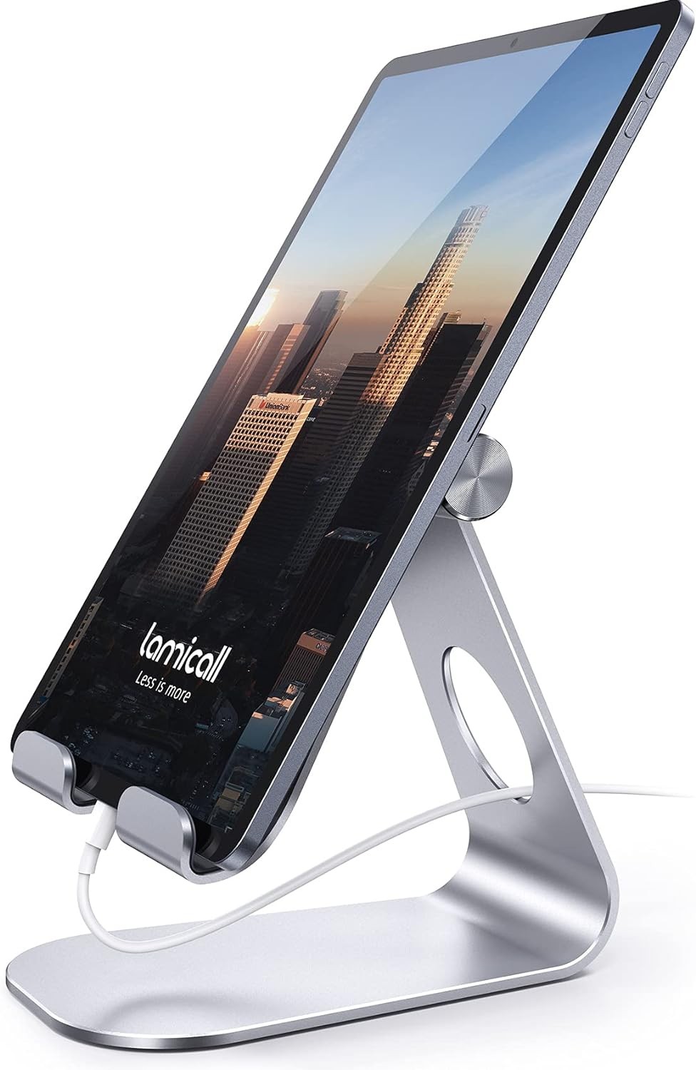 Lamicall Tablet Stand, Adjustable Holder - Desktop Stand Dock 1-Silver 