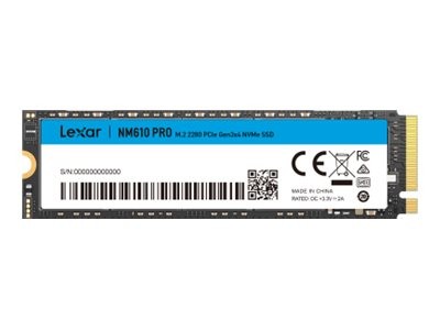 Lexar NM610 Pro NVMe SSD, PCIe 3.0 M.2 Type 2280 500GB LNM610P500G-RNNG