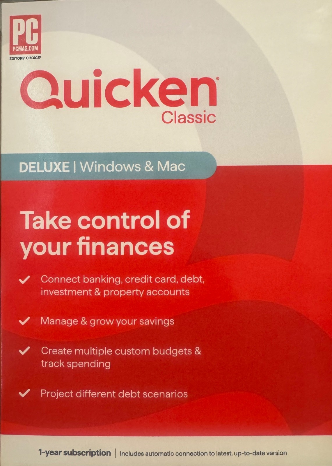 Quicken Classic Deluxe Software Windows & Mac 1-Year Subscription
