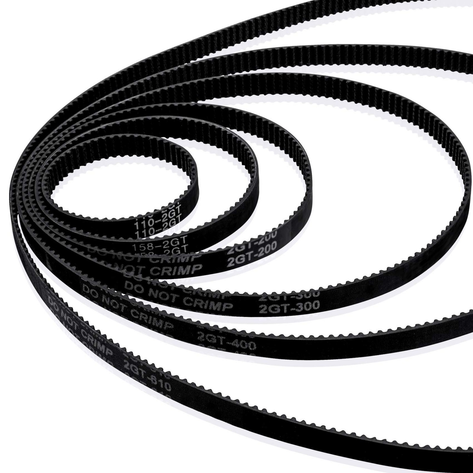 6pcs 3D Printer Timing Belt 2GT-6 Closed Loop Rubber, 110mm-610mm, 6mm Width